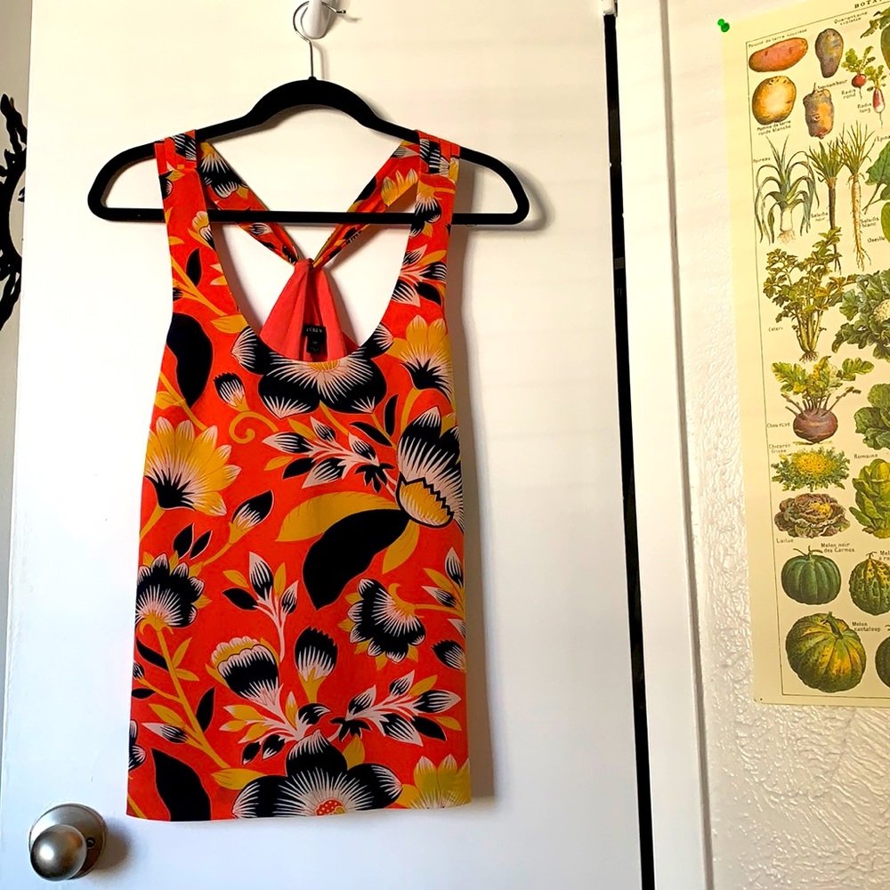 J.Crew Floral Halter Back Tank